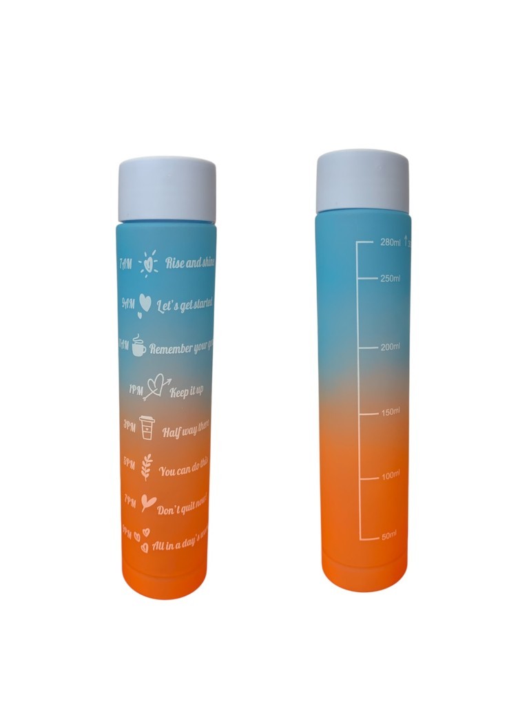 Mavi, 3’lü Set - Sticker’lı Pipetli Matara Seti - 2000ml,900ml,300ml - Resim 4