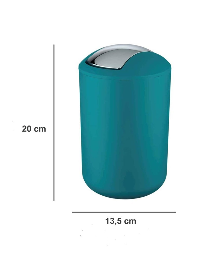 Turkuaz, Çöp Kovası 2 Litre - Brasil Model - Resim 3