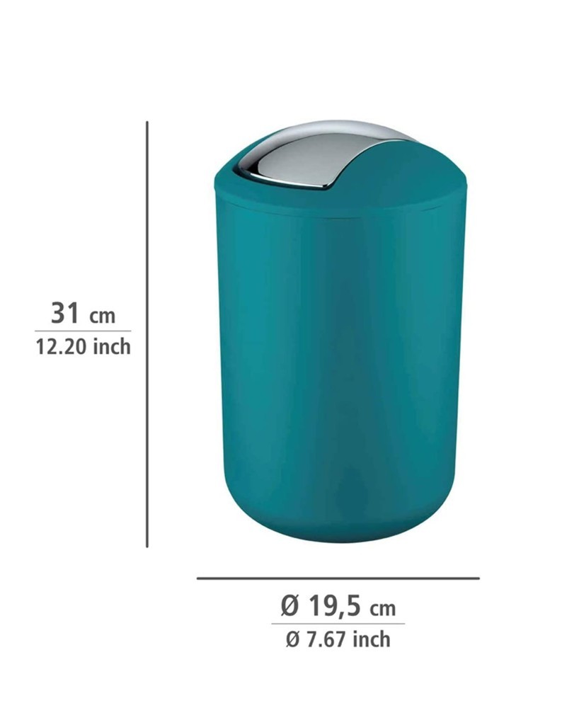 2'li Turkuaz, Çöp Kovası 6,4 Litre ve 2 Litre - Brasil Model