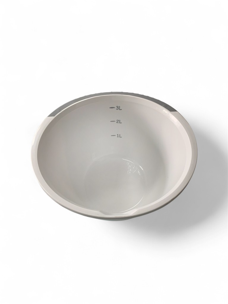 3 Litre Plastik Karıştırma Kabı – Gri Beyaz - Resim 3