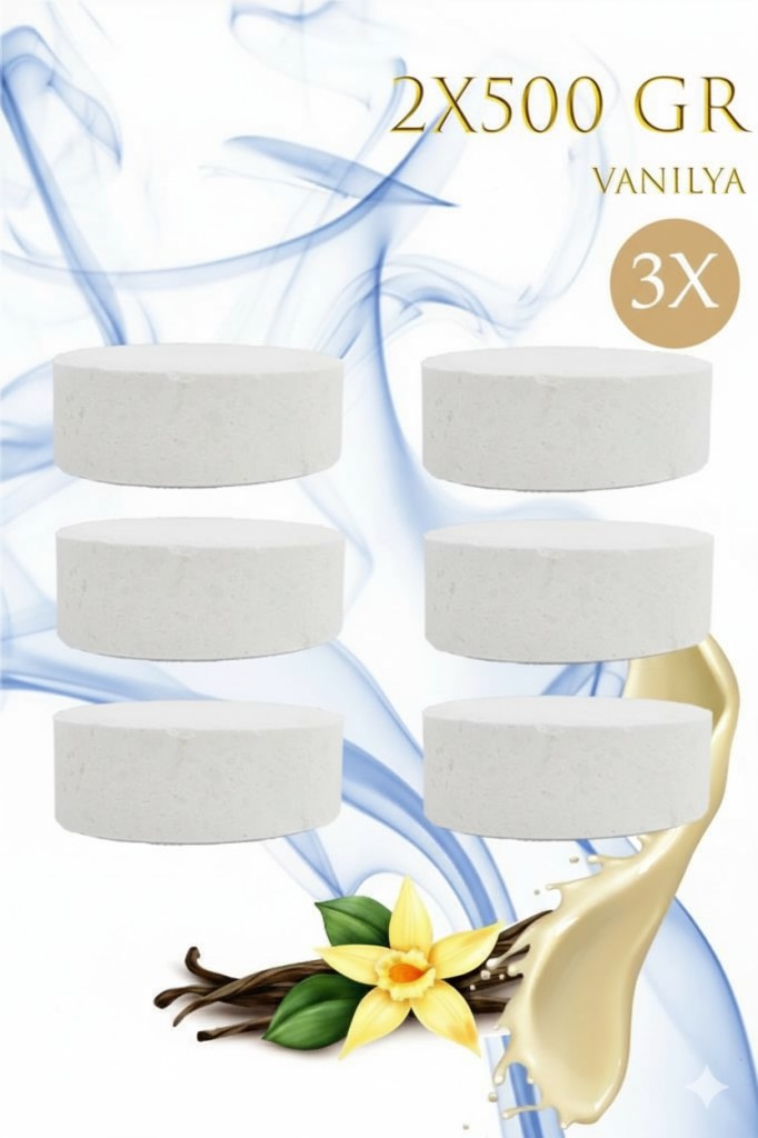3 Adet 2x500Gr - VANİLYA - Nem Alıcı Rutubet Giderici Yedek Tablet