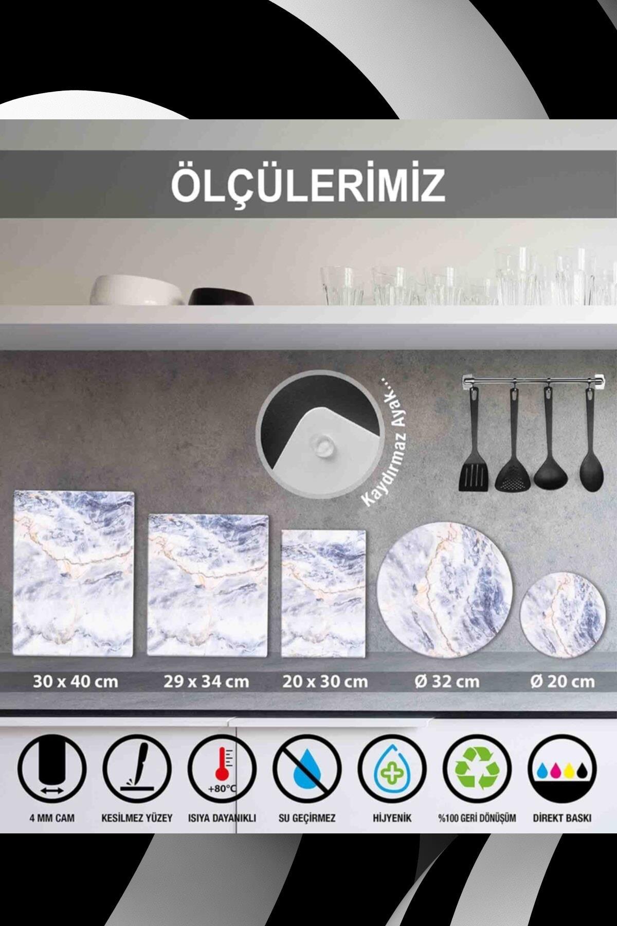 30x40 cm Cam Kesme Tahtası Model 11