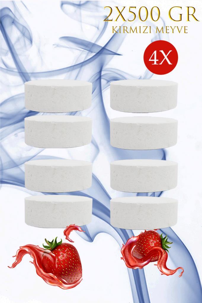 4 Adet 2x500Gr - KIRMIZI MEYVELER - Nem Alıcı Rutubet Giderici Yedek Tablet
