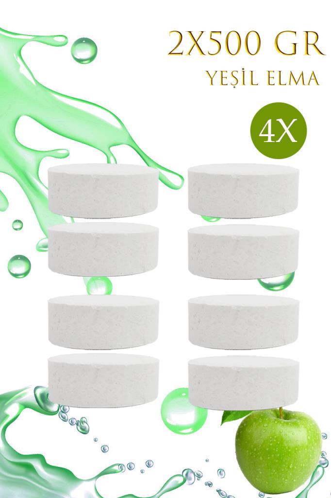 4 Adet 2x500Gr - YEŞİL ELMA - Nem Alıcı Rutubet Giderici Yedek Tablet