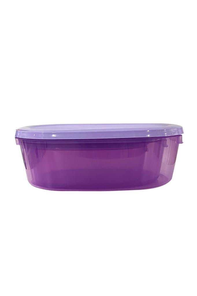 3'Lü Mor, Oval Erzak Saklama Kabı - Resim 2