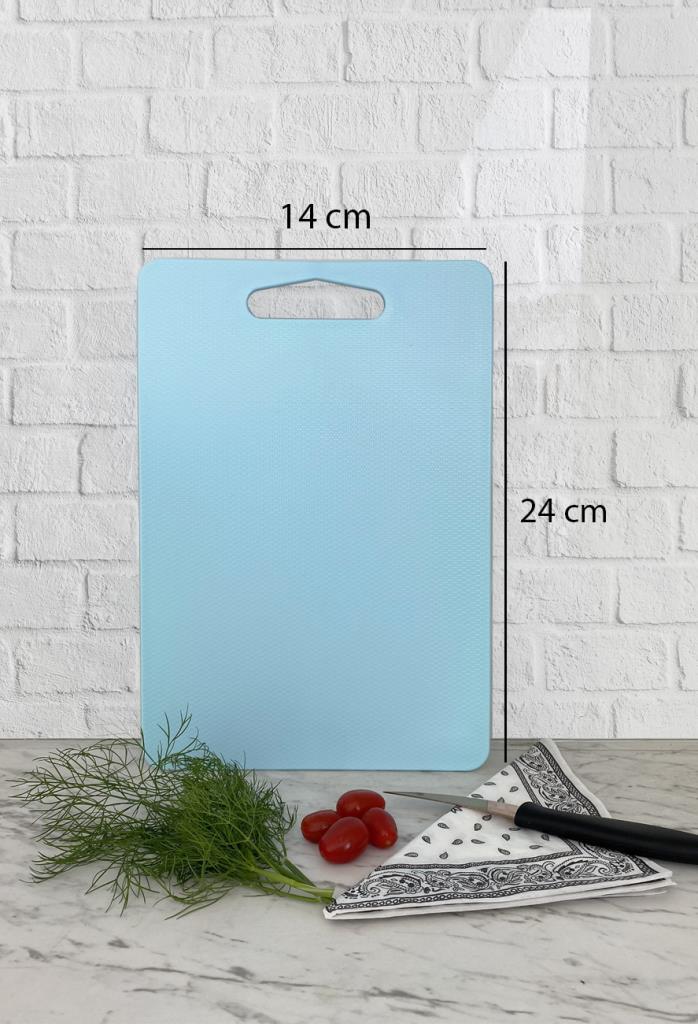 Kesme Tahtası Plastik Mavi 14x24 cm   Kesme