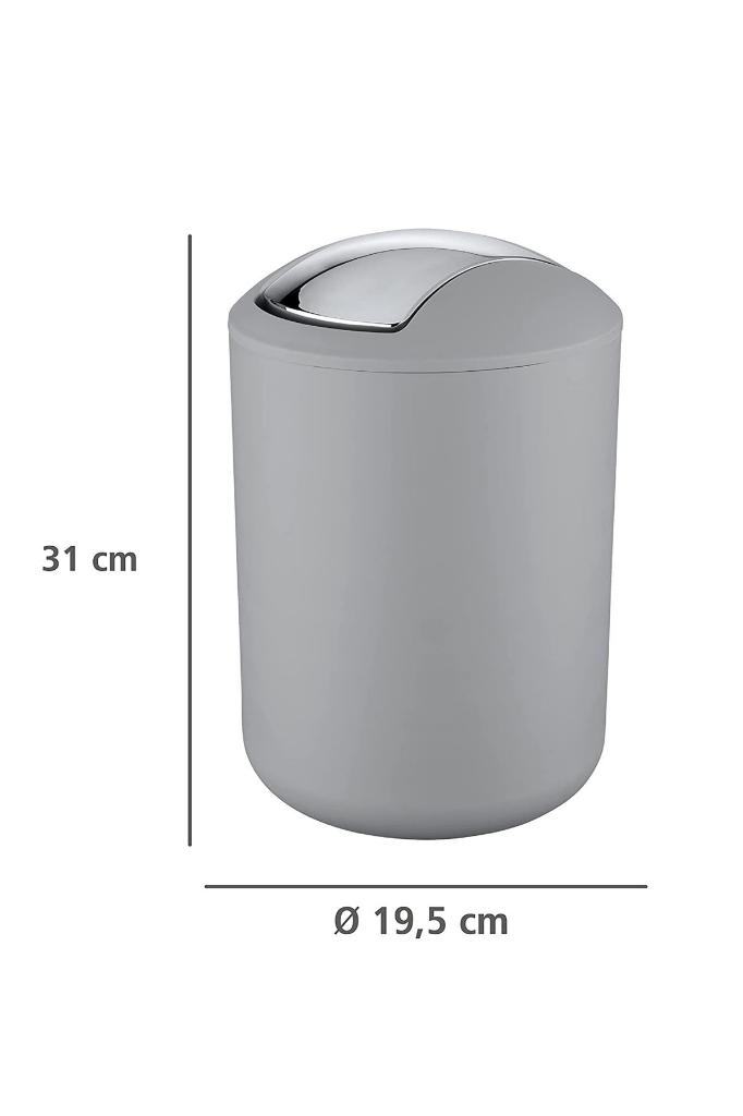 Gri, Çöp Kovası 6,4 Litre - Brasil Model - Resim 2