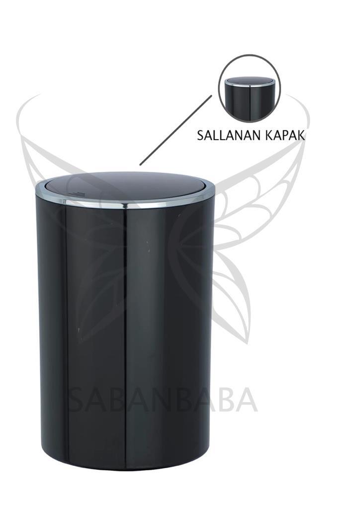 Siyah, Çöp Kovası 5 Litre - İnca Model - Resim 2