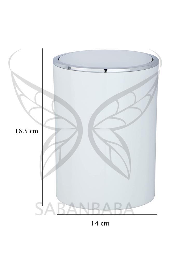 Beyaz, Çöp Kovası 2 Litre - İnca Model - Resim 2