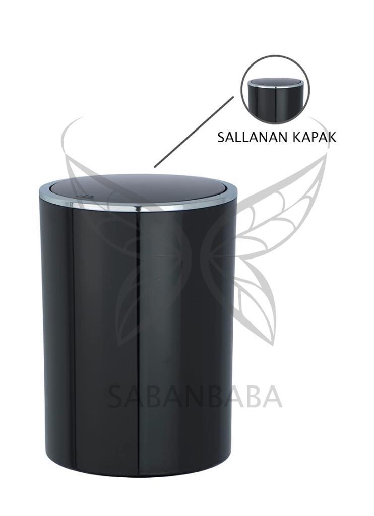 Siyah, Çöp Kovası 2 Litre - Brasil Model