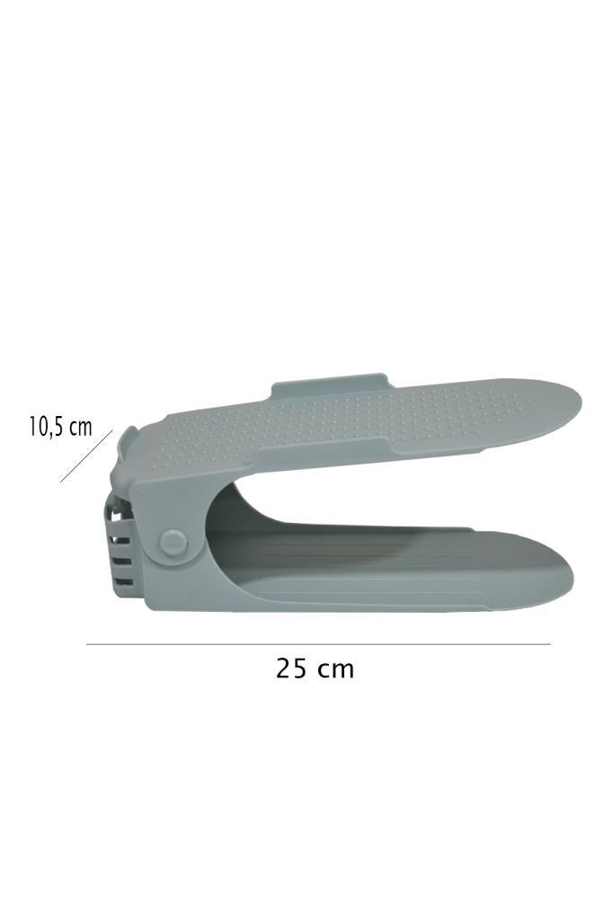 Yeşil - 4'lü Set - Ayarlanabilir Ayakkabı Rampası - Çift Katlı Düzenleyici - Resim 2