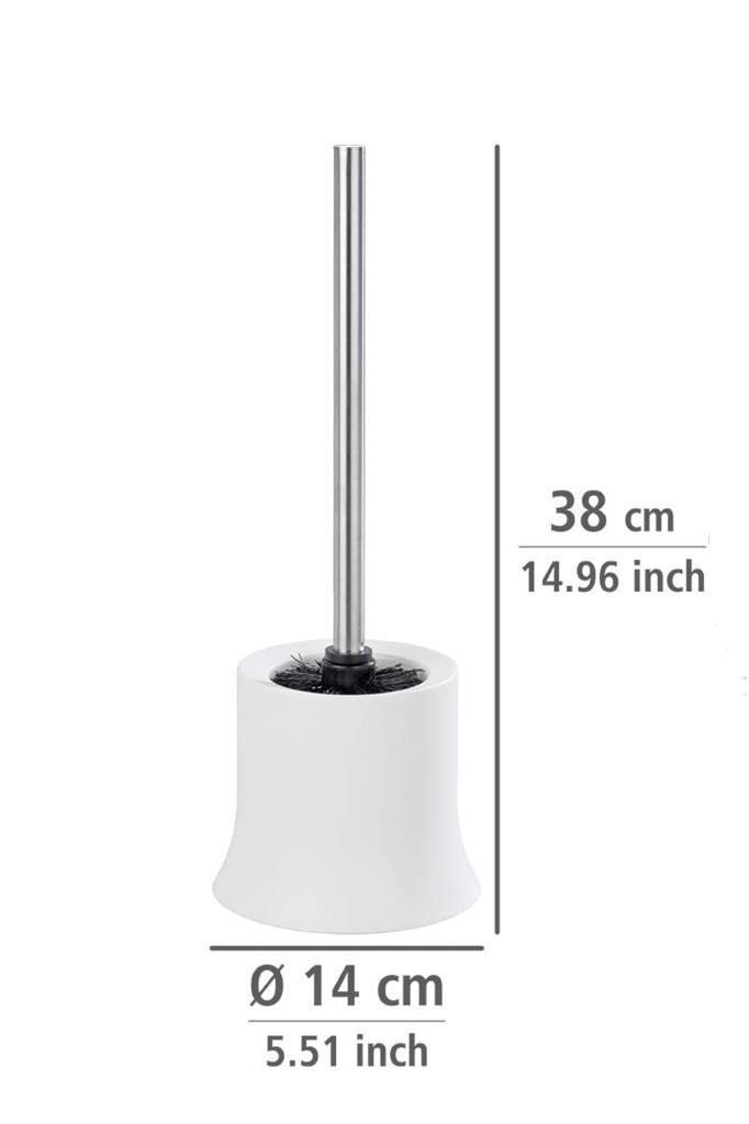 Beyaz, Tuvalet Fırçası Paslanmaz - Resim 4