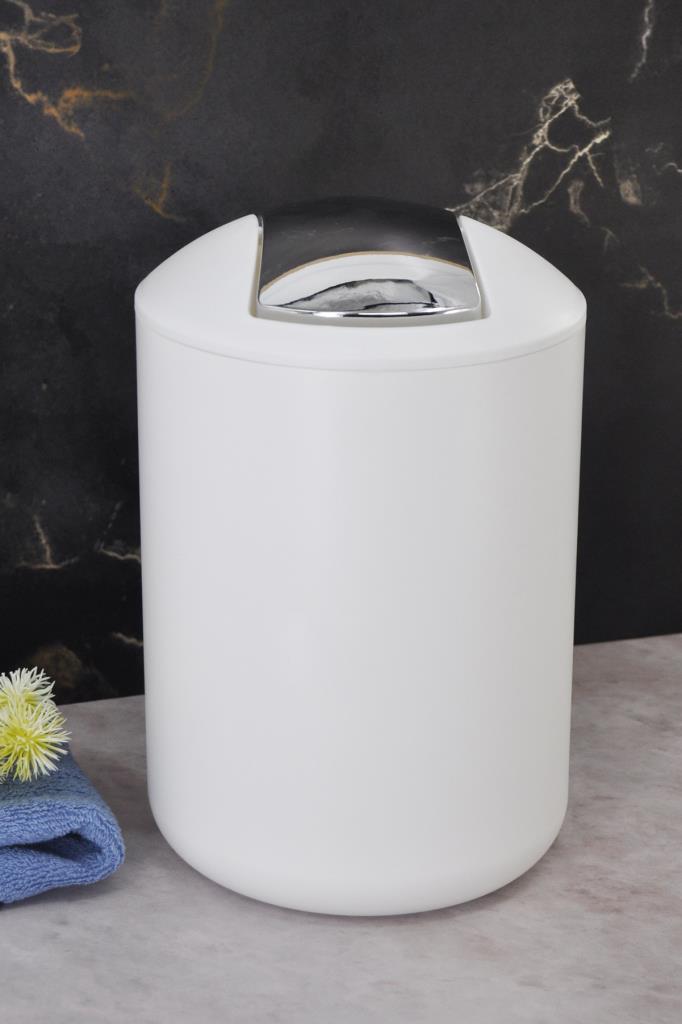 Beyaz, Çöp Kovası 2 Litre - Brasil Model - Resim 3
