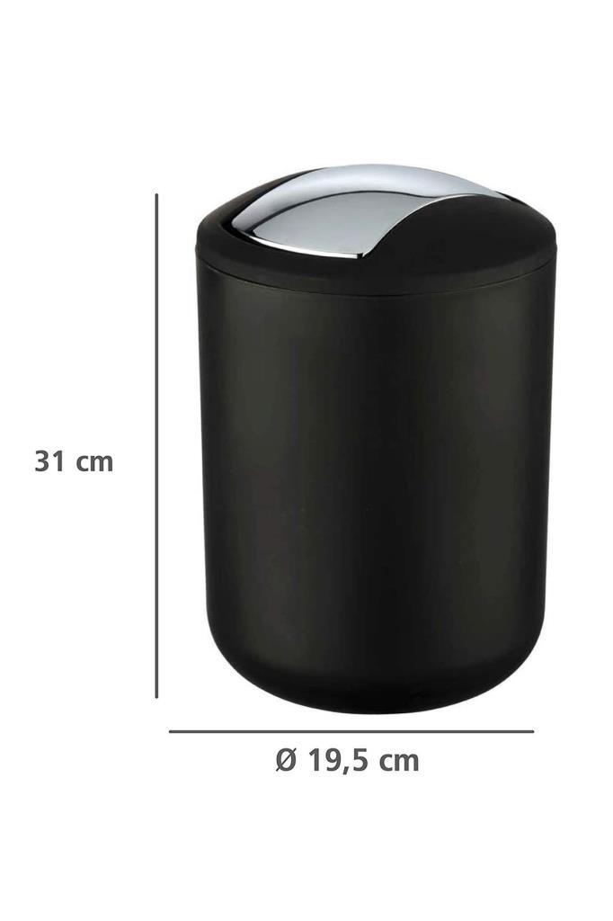 2'li Siyah, Çöp Kovası 6,4 Litre ve 2 Litre - Brasil Model - Resim 2