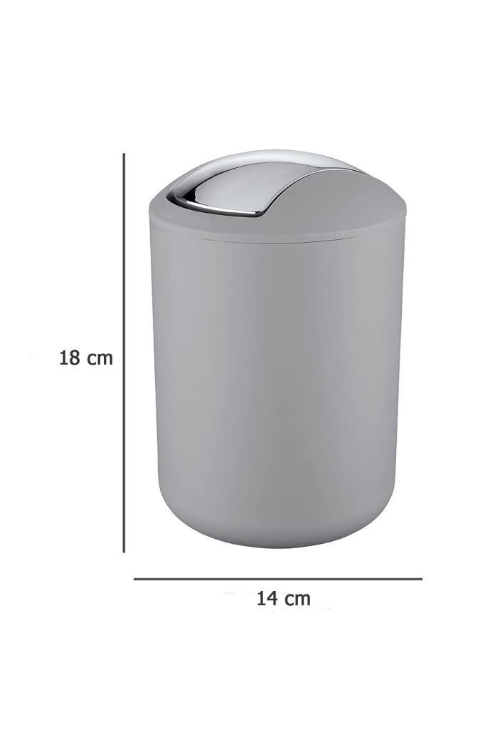 2'li Gri, Çöp Kovası 6,4 Litre ve 2 Litre - Brasil Model - Resim 2