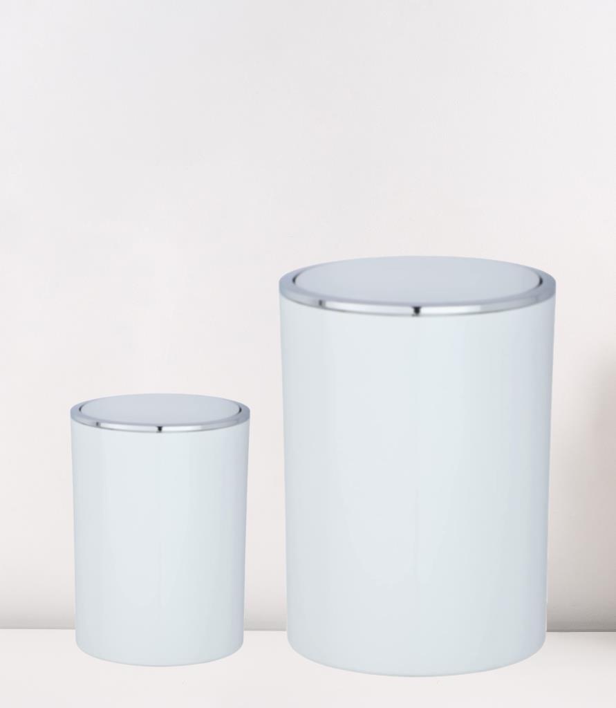 2'li Beyaz, Çöp Kovası 5 Litre Ve 2 Litre - İnca Model