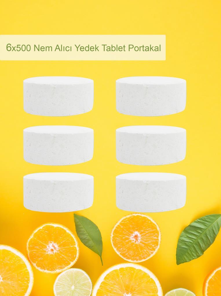 3 Adet 2x500 gr Nem Alıcı Rutubet Ve Küf Önleyici Yedek Tablet Portakal
