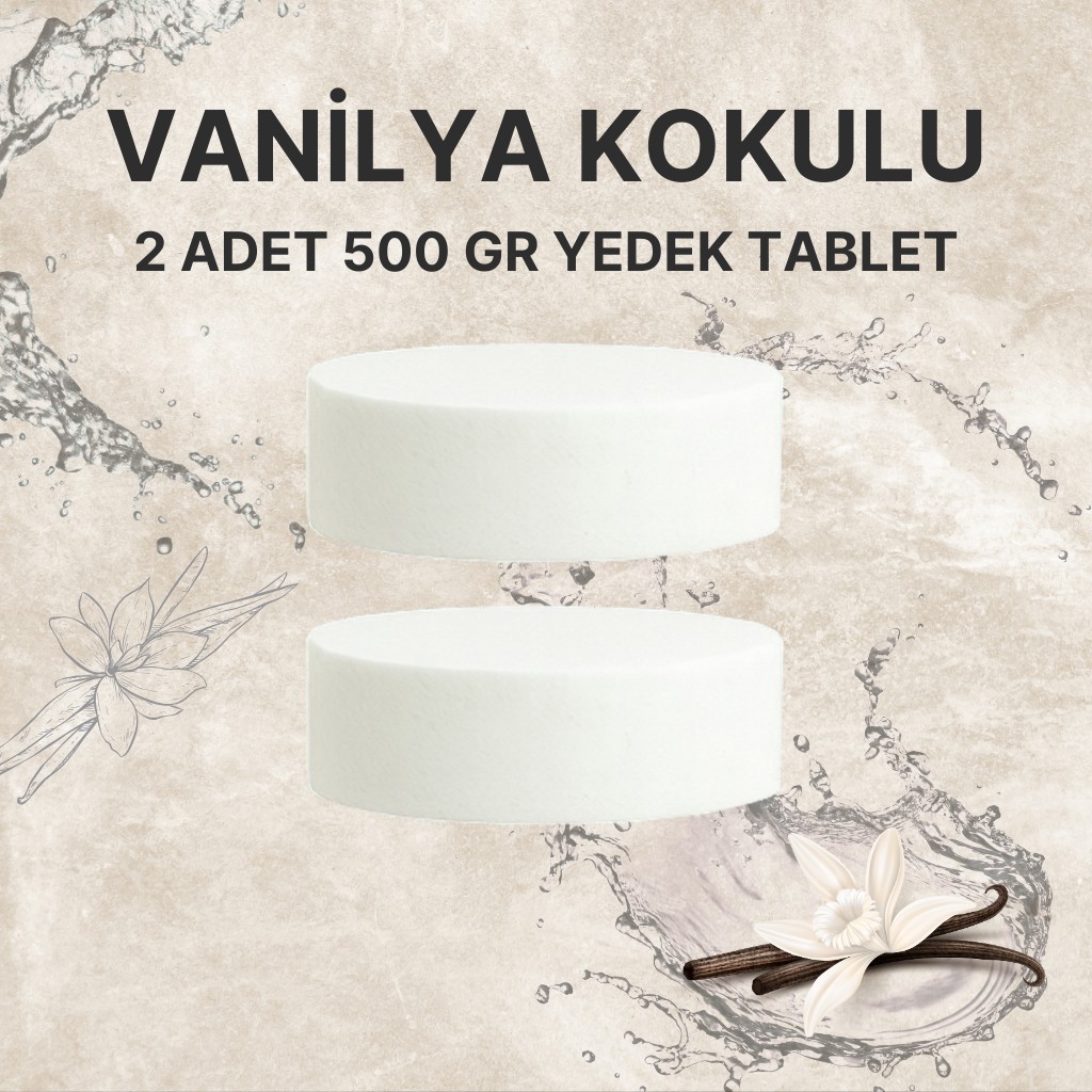 2x500 Gram - Vanilya Kokulu, Nem Alıcı Rutubet Ve Küf Önleyici Yedek Tablet